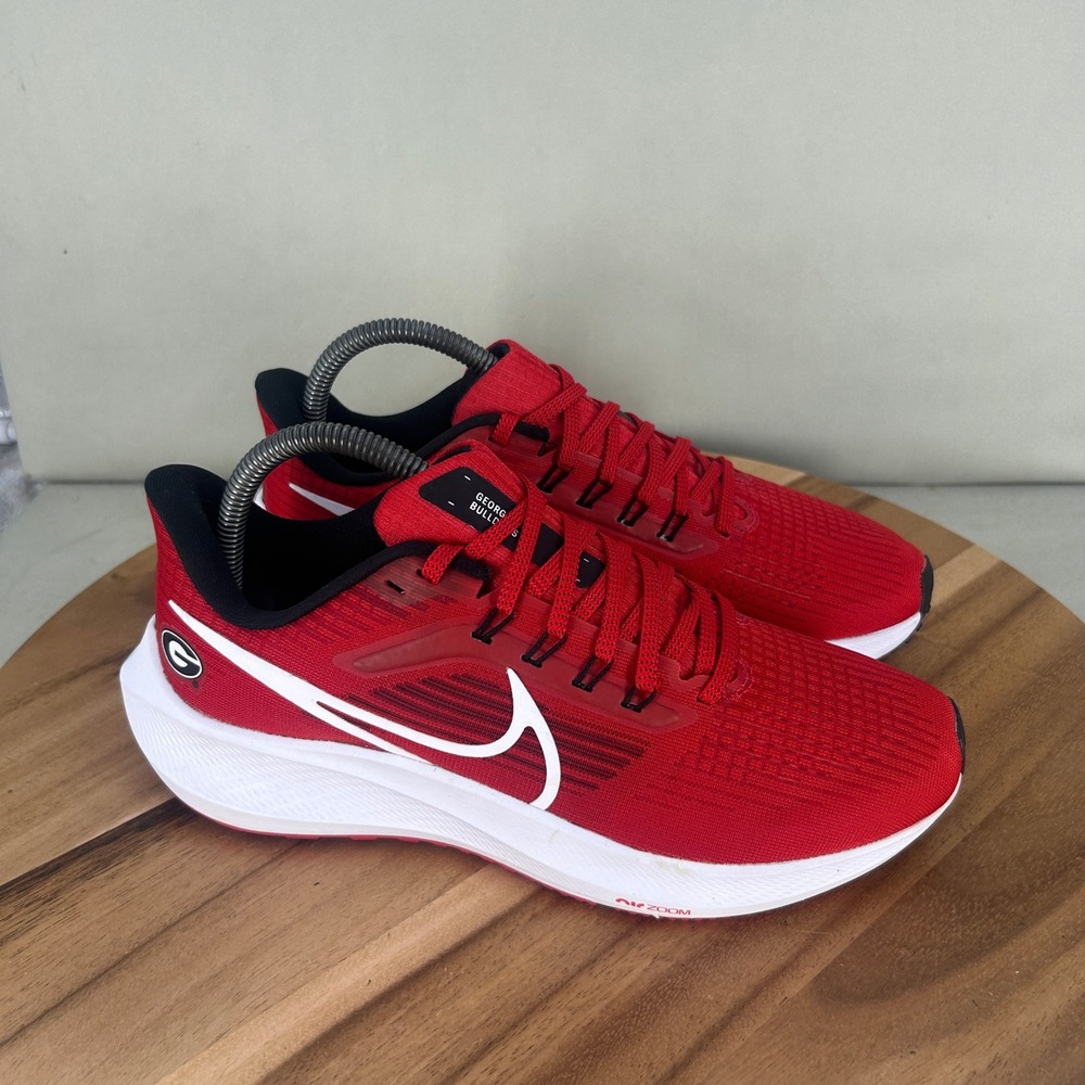 Nike Air Zoom Pegasus 39 Georgia Bulldogs Red Running Shoes Mens 6.5 Womens 8